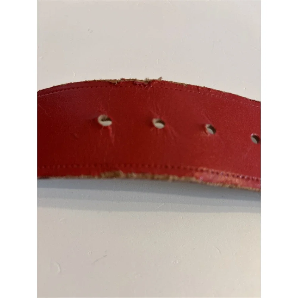 Vtg 1985 Ladies Wide Leather Boston Red Belt #‎ 9993 38